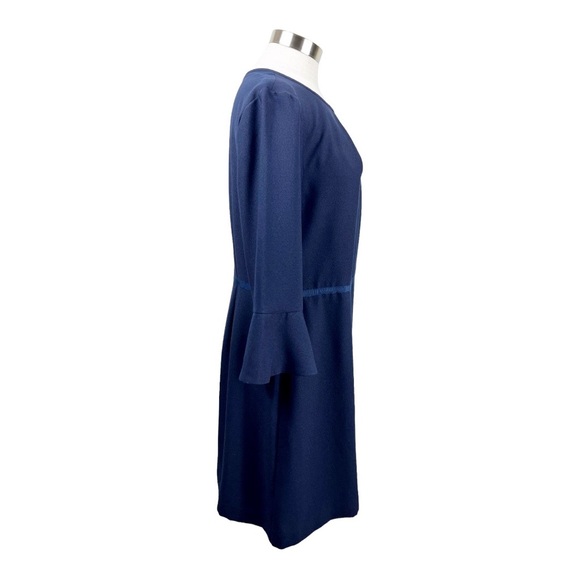 Draper James Nassau Navy Solid Keyhole Dress Size 14 - Picture 5 of 8
